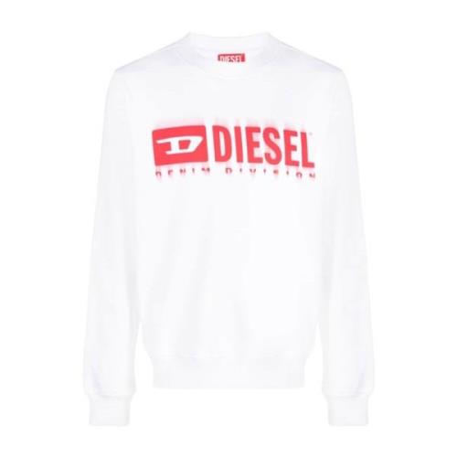 Witte Sweater Collectie Diesel , White , Heren
