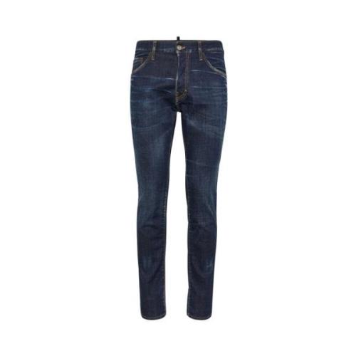 Donkere Schone Was Coole Vent Jeans Dsquared2 , Blue , Heren