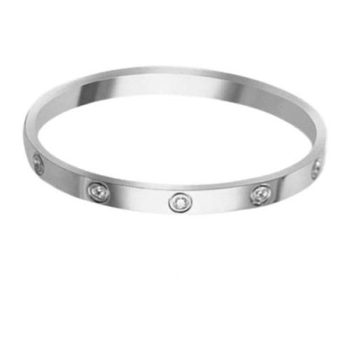 Glamour Kristal Armband Zilveren Plating Dansk Copenhagen , Gray , Dam...