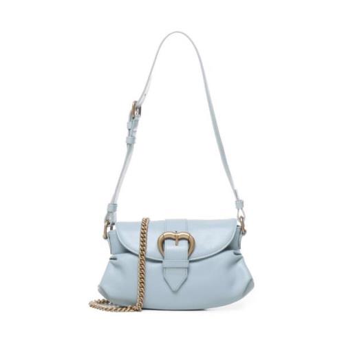 Hartvormige Flap Tas in Suikerpapier Pinko , Blue , Dames