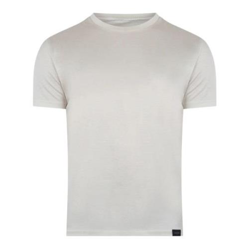 Grijze T-shirt met logolabel Low Brand , Gray , Heren
