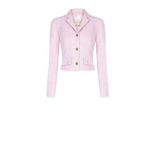 Tweedjasje met Lurex-stiksels Rinascimento , Pink , Dames