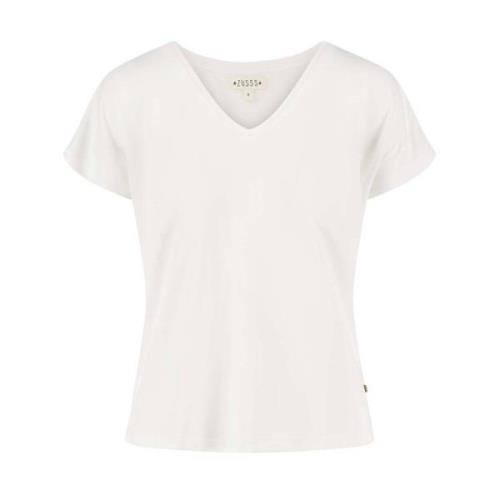 Casual T-shirt Zusss , White , Dames