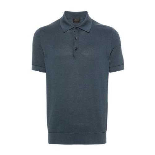 Blauw Casual Polo Shirt Brioni , Blue , Heren