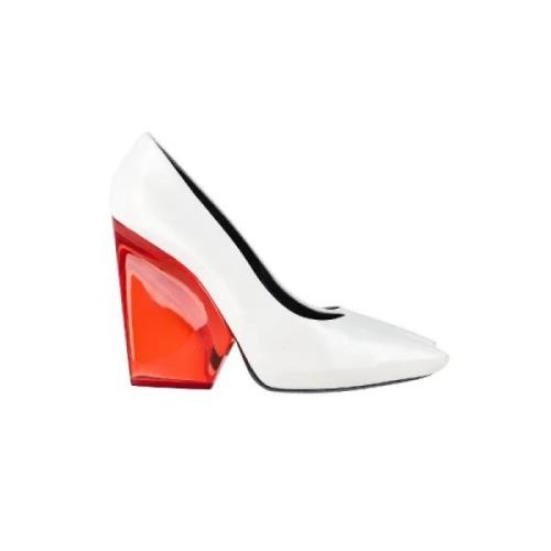 Pre-owned Leather heels Celine Vintage , White , Dames