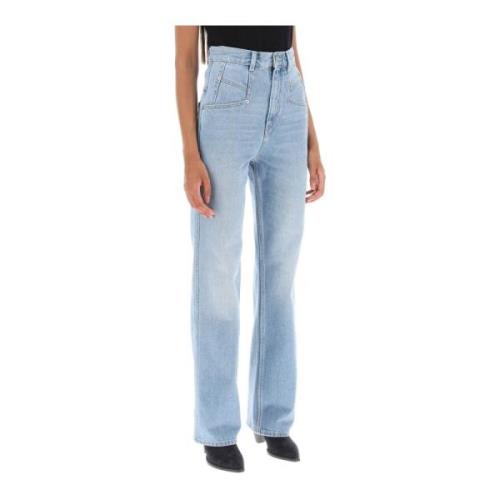 Vintage Straight Cut Denim Jeans Isabel Marant , Blue , Dames