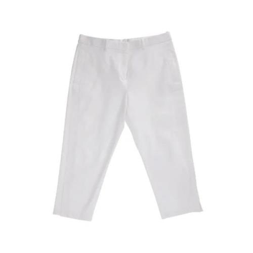 Pre-owned Cotton bottoms Jil Sander Pre-owned , White , Dames