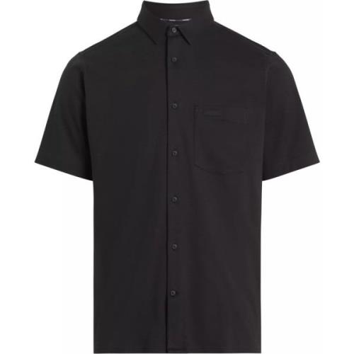 Moderne Katoenen Zakoverhemd Calvin Klein , Black , Heren