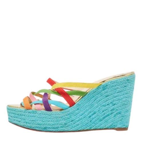 Pre-owned Fabric sandals Christian Louboutin Pre-owned , Multicolor , ...