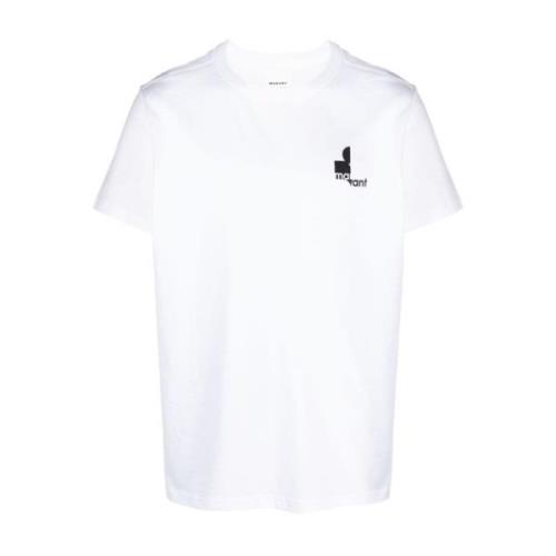 Logo Print Crew Neck T-shirt Isabel Marant , White , Heren