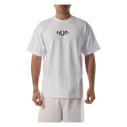 Katoenen T-shirt met voor- en achterprint HUF , White , Heren