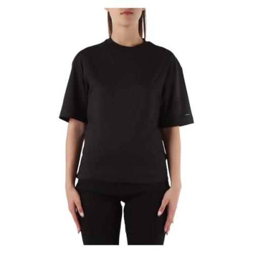 Cut Out Katoenen T-shirt Calvin Klein , Black , Dames