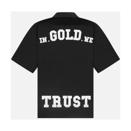 Zwarte Strandblouse Heren In Gold We Trust , Black , Heren