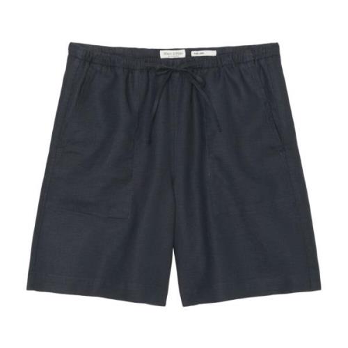 Linnen Pyjama-Style Shorts Marc O'Polo , Blue , Dames