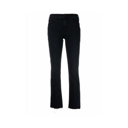 Zwarte Katoenmix Flare Jeans Mother , Black , Dames