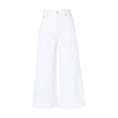 Biologische witte katoenen jeans Ganni , White , Dames