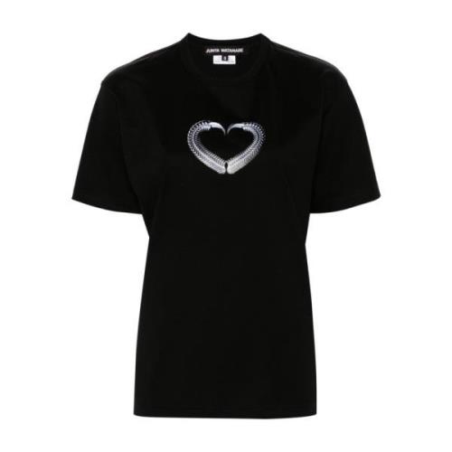 Zwart Hart Grafische T-shirts en Polos Junya Watanabe , Black , Dames