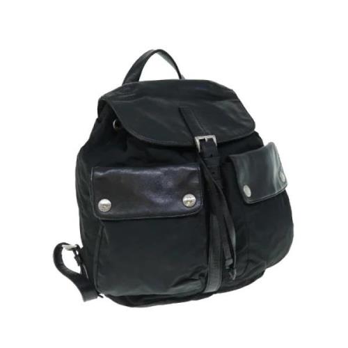 Pre-owned Nylon backpacks Prada Vintage , Black , Dames