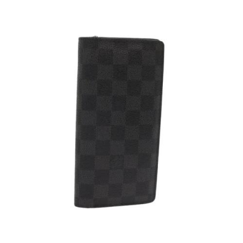 Pre-owned Coated canvas wallets Louis Vuitton Vintage , Black , Dames