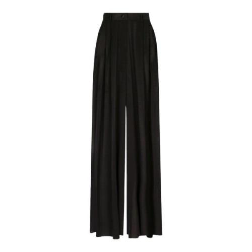 Zijden Zwarte Shorts Aw23 Dolce & Gabbana , Black , Dames