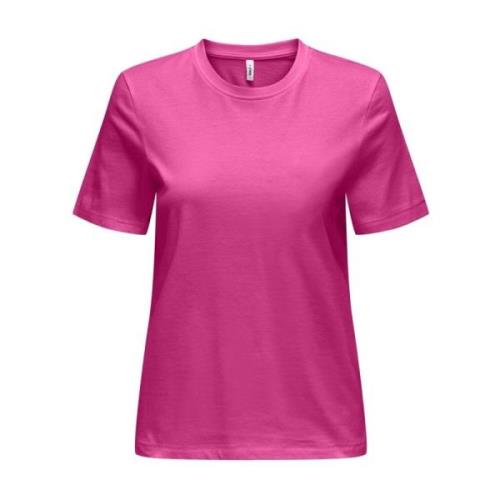 Stamleven Zak T-shirt Only , Pink , Dames