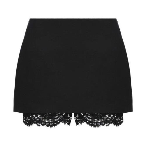 Zwarte Kant Shorts Ss22 Valentino , Black , Dames