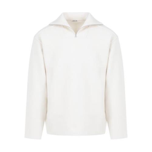 Witte Wollen Pullover Sweater Auralee , White , Heren