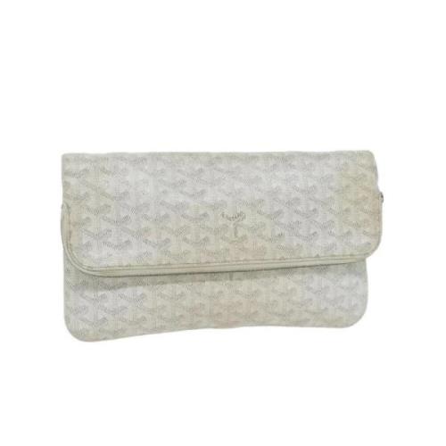 Pre-owned Leather clutches Goyard Vintage , White , Dames