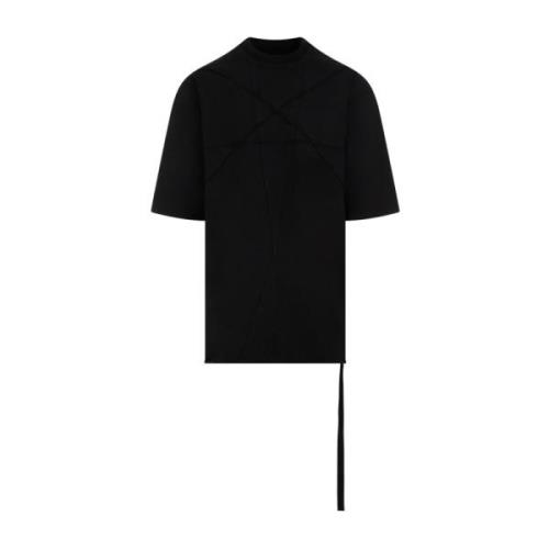 Zwarte Katoenen T-shirt Jumbo SS Rick Owens , Black , Heren