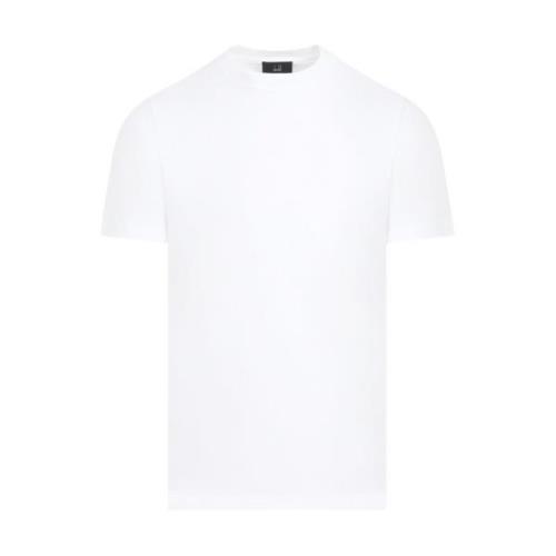 Wit Katoenen T-shirt Ss24 Dunhill , White , Heren