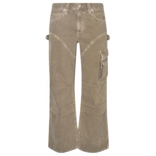 Veren Wijde Pijp Jeans Agolde , Brown , Dames