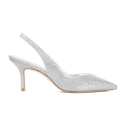 Zilveren Leren Sandalen Metallic Ss24 Stuart Weitzman , Gray , Dames