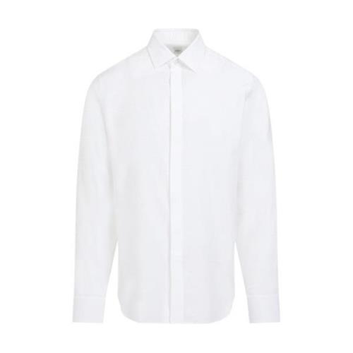 Witte Zijden Overhemd Venezia Scritto Berluti , White , Heren