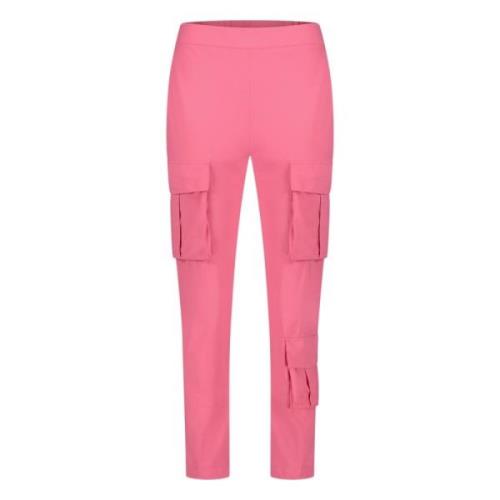 Roze Technische Jersey Cargo Broek Jane Lushka , Pink , Dames