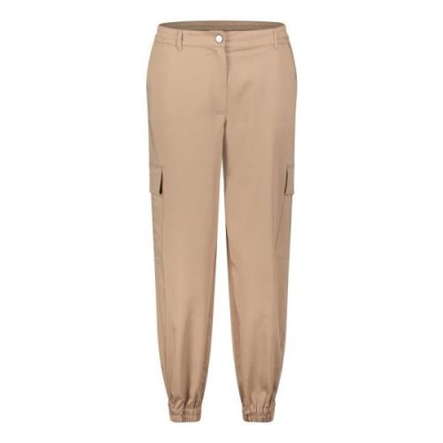 High Waist Casual Broek met Zakken Betty & Co , Beige , Dames