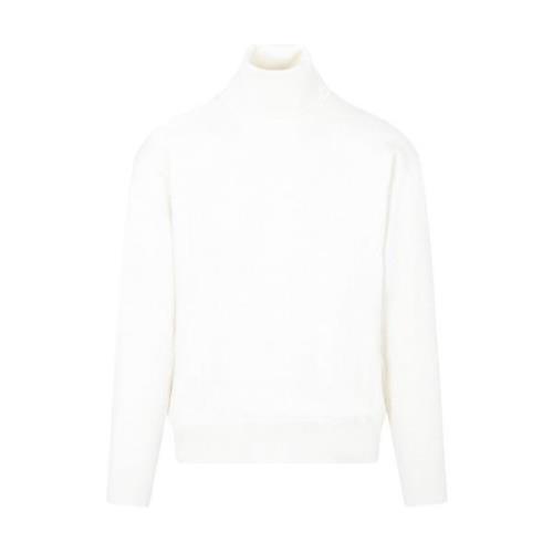 Witte Wol Turtleneck Sweater Aw23 Bally , White , Heren