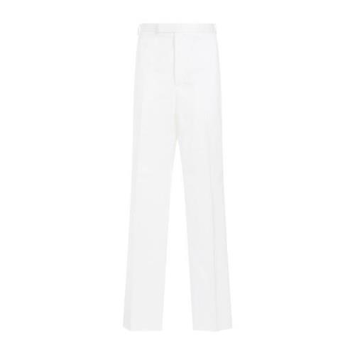 Witte Katoenen Chino Broek Rechte Pijp Thom Browne , White , Heren