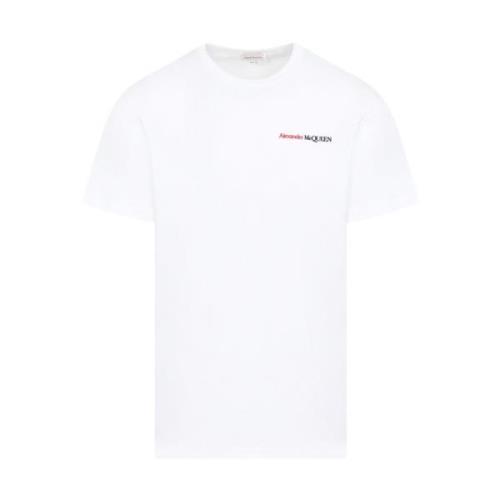 Witte Katoenen T-shirt Ss24 Alexander McQueen , White , Heren