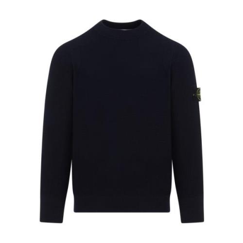 Navy Blauw Katoen Pullover Sweater Stone Island , Blue , Heren