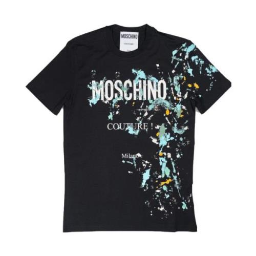 Stijlvolle T-shirts voor Mannen en Vrouwen Moschino , Black , Heren