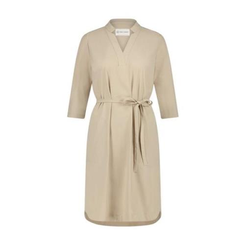 Elegante Kendal Jurk in Technisch Jersey Jane Lushka , Beige , Dames