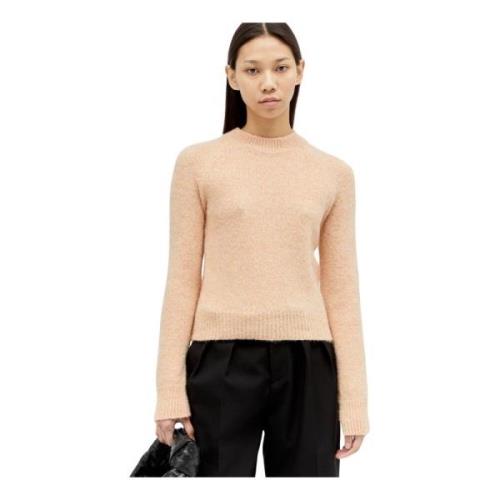 Wolmix Crewneck Sweater Dries Van Noten , Beige , Dames