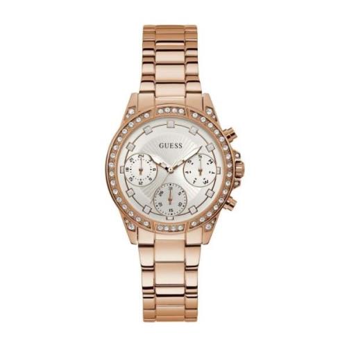 Gemini Rosegold Zirconia Analoge Horloge Guess , Multicolor , Dames