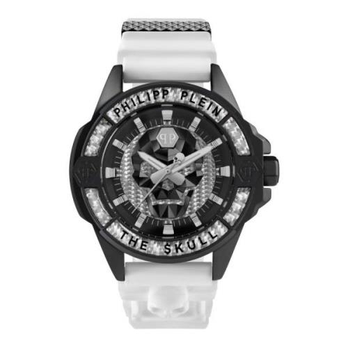 Carbon Fiber Skull Horloge Philipp Plein , White , Heren