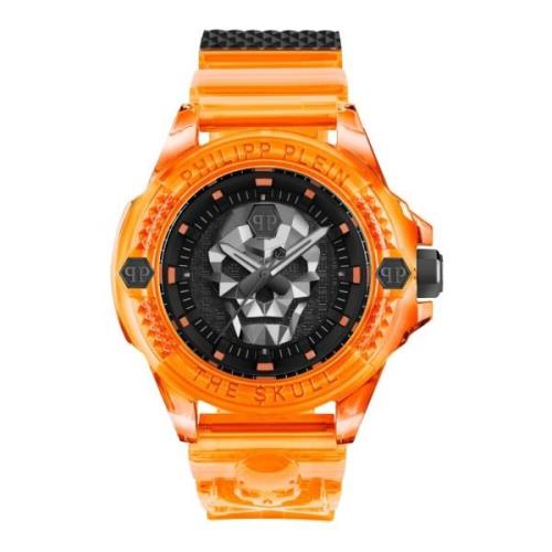 Skull Scuba Duba Edition Horloge Philipp Plein , Orange , Heren