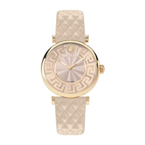 Dames Leren Analoge Horloge Versace , Pink , Dames