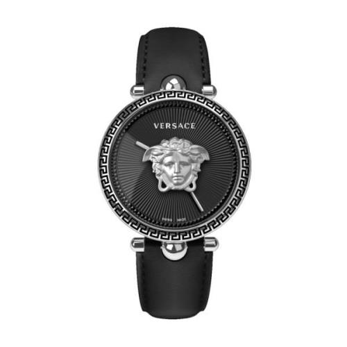 Palazzo Empire Leren Horloge Versace , Black , Dames