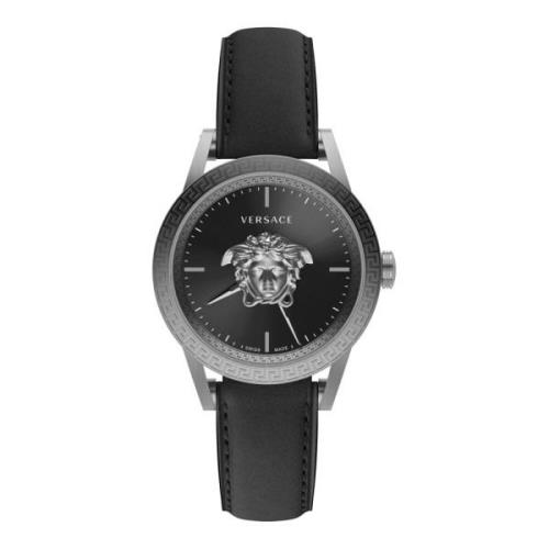 Empire Herenhorloge Zwart Staal Versace , Black , Heren