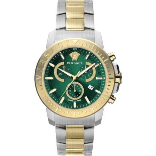 Nieuwe Chrono Chronograaf Urban Sport Horloge Versace , Gray , Heren