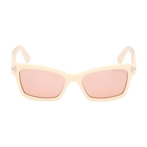 Roze Rechthoekige Zonnebril Tom Ford , Pink , Dames